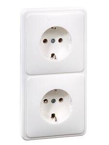 Doble toma de corriente de instalación IP 20