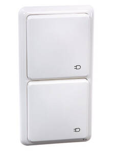 Doble toma de corriente de instalación IP 44