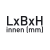 Dimensiones internas LxWxH